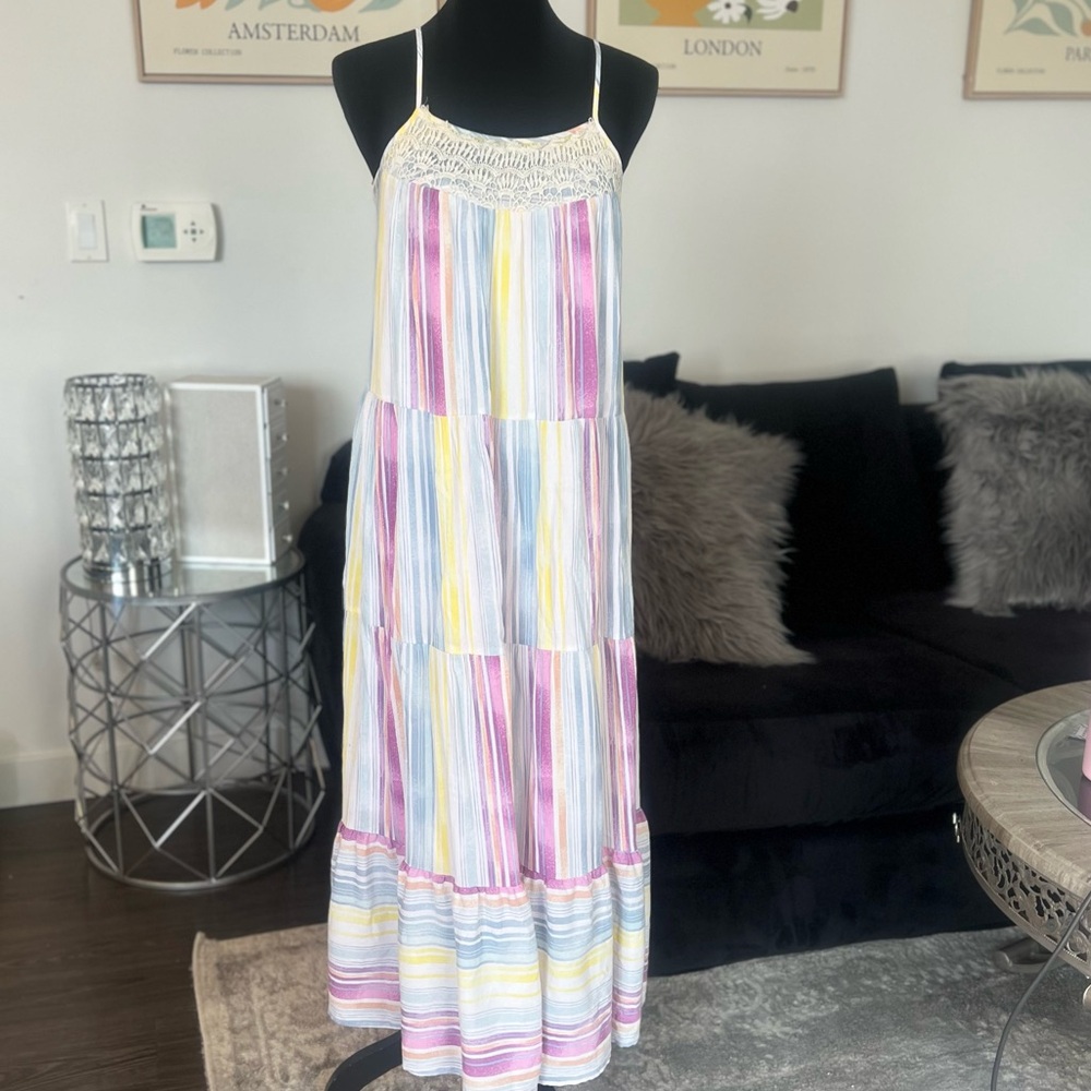 LC Lauren Conrad Pastel Striped Maxi Dress - Picture 2 of 4